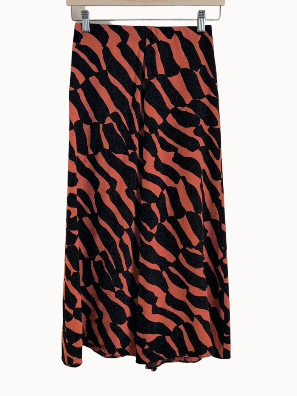 Marimekko Aarnimetsa Kiikari Midi Long Skirt Black Orange Print Size 32 0-2 XS